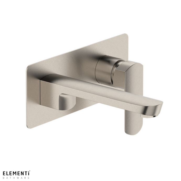 Ion Wall Mounted Basin/Bath Mixer - Brushed Nickel