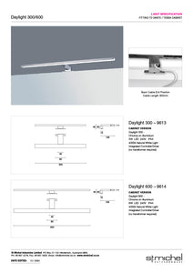 ST MICHEL DAYLIGHT LED LIGHT CABINET VERSION - 300MM BLACK