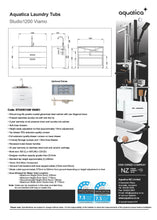 Load image into Gallery viewer, AQUATICA STUDIO LAUNDRY TUB 1200MM, DRAWER MODEL WITH BRUSHED GOOSENECK MIXER
