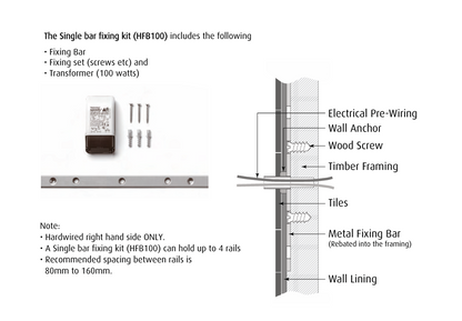 Single Bar Fixing Kit – Tranquillity Heated Bars