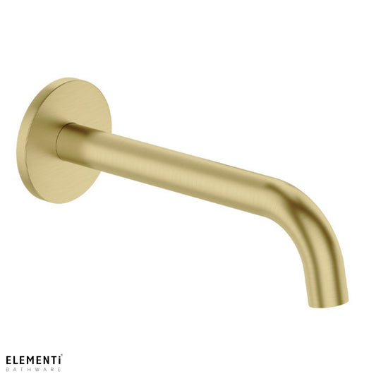 Uno Curved Bath Spout - Brushed Brass