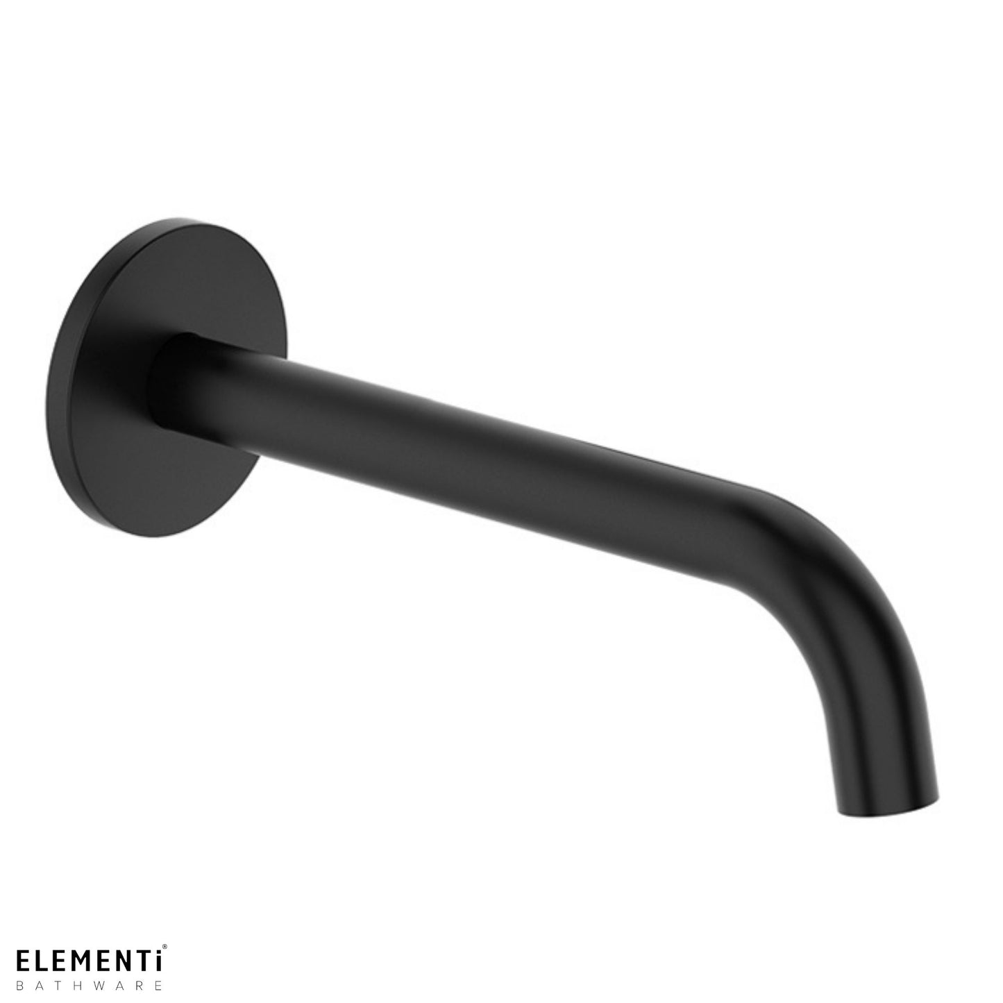 Uno Curved Bath Spout - Black