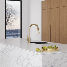 Load image into Gallery viewer, Uno Gooseneck Kitchen Mixer with Pull Out Spray - Black
