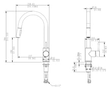 Load image into Gallery viewer, Uno Gooseneck Kitchen Mixer with Pull Out Spray - Black
