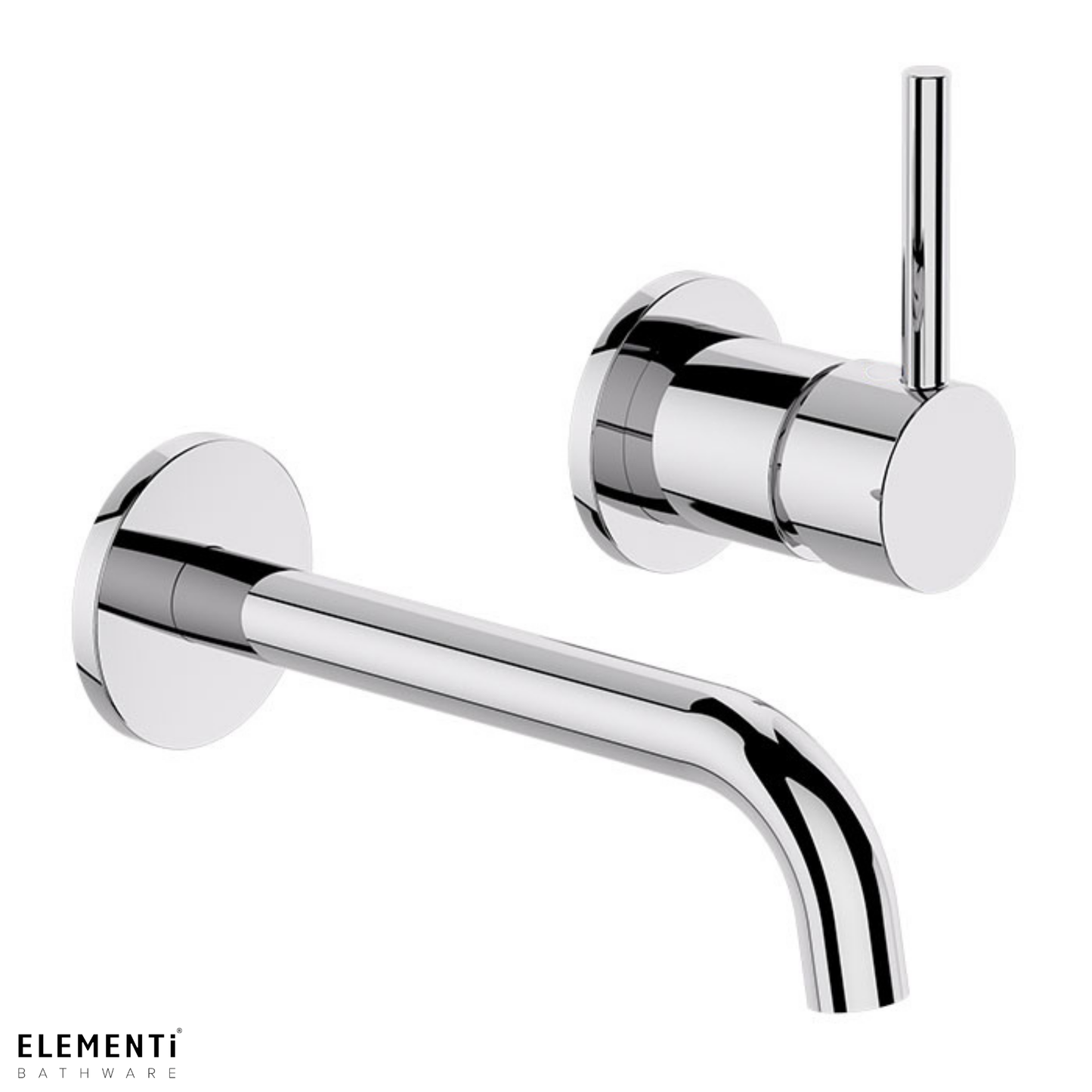 Uno Wall Mounted Basin/Bath Mixer - Chrome
