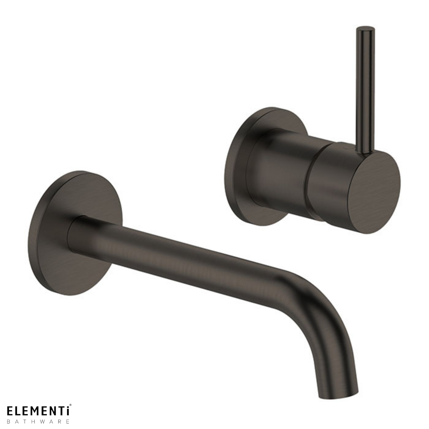 Uno Wall Mounted Basin/Bath Mixer - Gunmetal