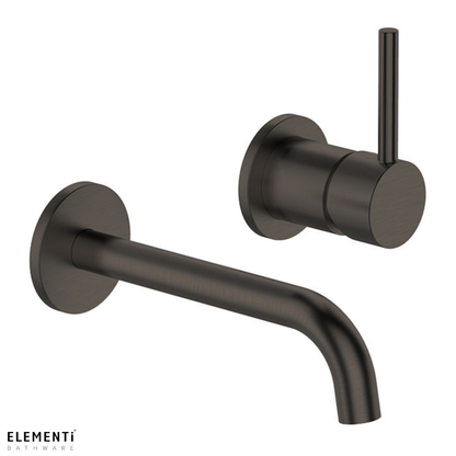 Uno Wall Mounted Basin/Bath Mixer - Gunmetal
