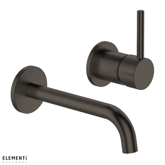Uno Wall Mounted Basin/Bath Mixer - Gunmetal