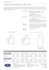 Valencia Elite Round Sliding Shower 900mm x 900mm - White