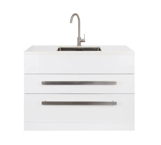 AQUATICA STUDIO LAUNDRY TUB 1200MM, DRAWER MODEL WITH COMPOSITE TOP