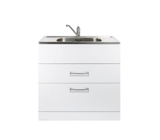 AQUATICA STUDIO LAUNDRY TUB 900MM, DRAWER MODEL WITH STAINLESS STEEL TOP