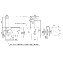 Load image into Gallery viewer, ELEMENTI LSPEC CC BTW TOILET SUITE TOP/BOTTOM INLET
